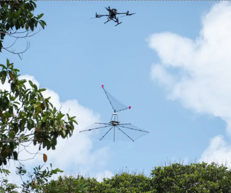 Drone used by the ETHBiodivX team in the XPRIZE Rainforest competition in Brazil